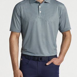 Peter Millar Bayonet Black Horse Logo Golf Polo Man's Shirt
